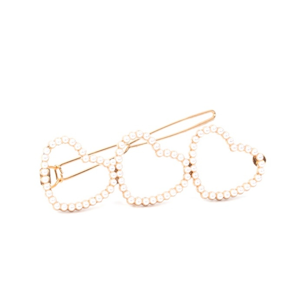 Love Struck - Gold Hair Clip Barrette